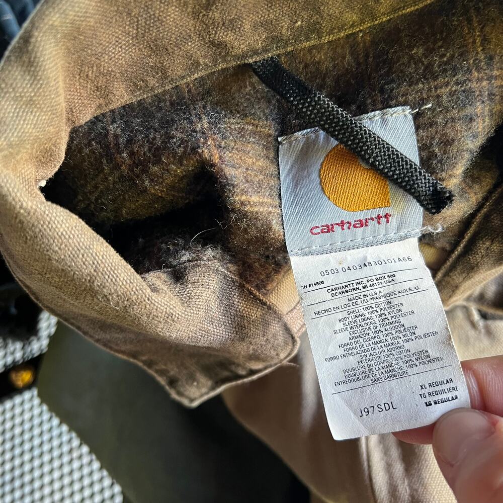 Carhartt J97 SDL light brown detroit work wear jacket - Picture 7 of 11